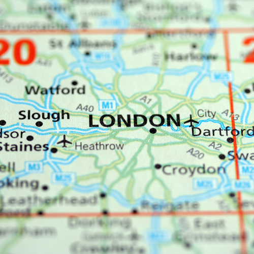 London on a map - tech recruitment agencies london